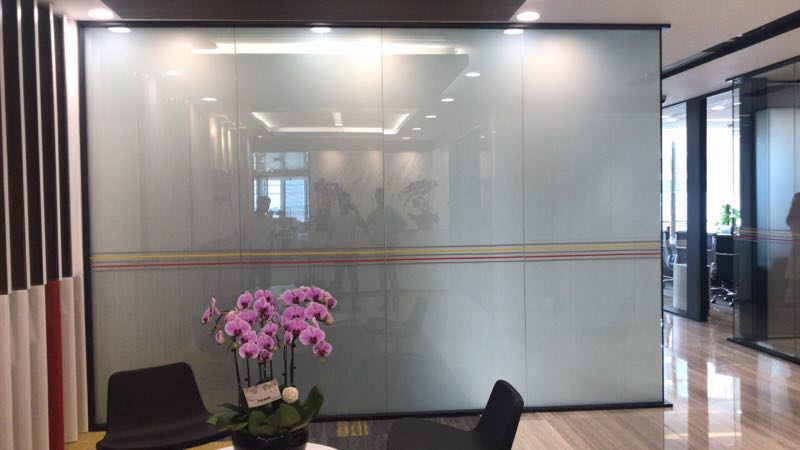 上海玻璃隔斷墻辦公室高隔斷鋁合金百葉窗成品雙層鋼化玻璃間屏風
