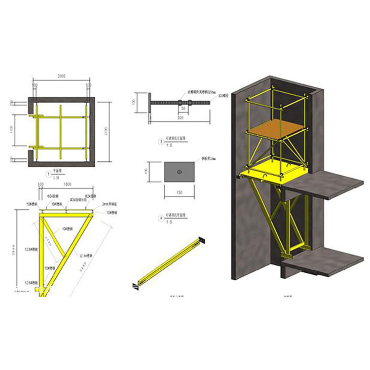 电梯井钢管搭提升架