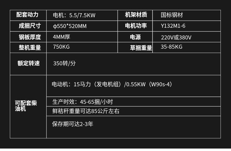 玉米电动青贮打包机