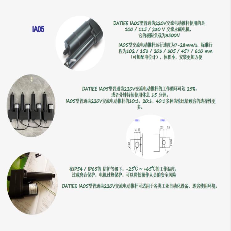 中国台湾直流电动推杆