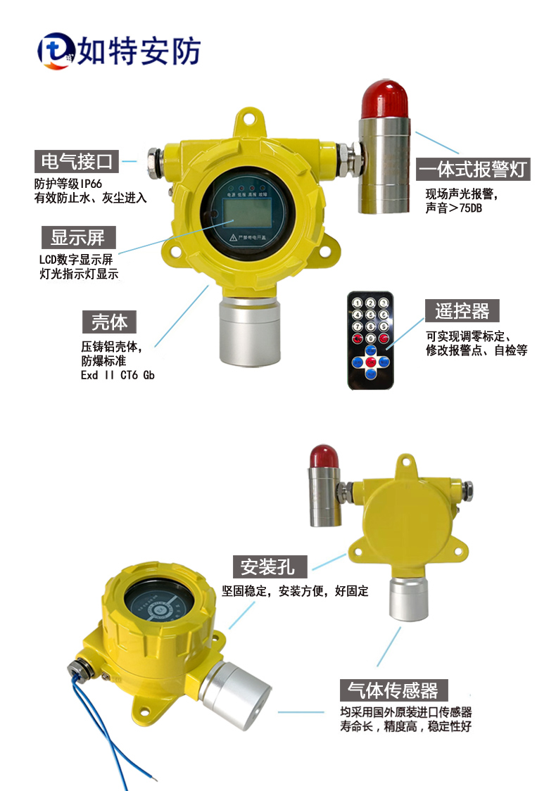 天津喷漆房油漆气体报警器