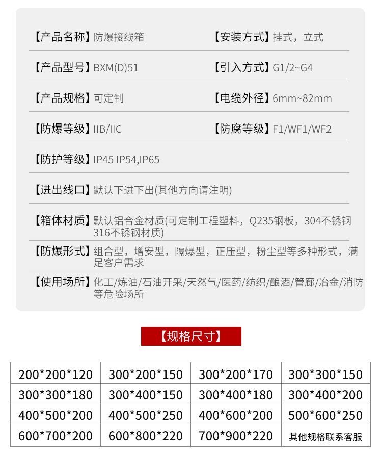 304不锈钢防爆转接盒型号