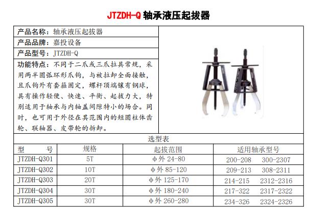 JTZDH-A502分体式液压拉马