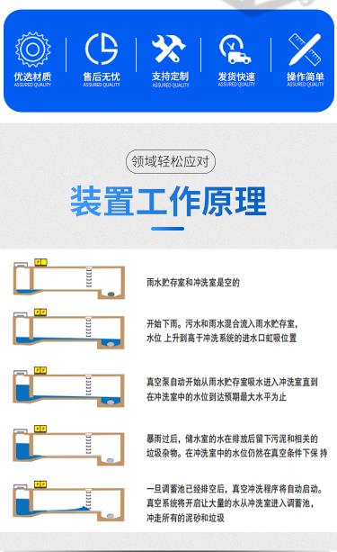 烟台雨水调蓄池冲洗真空负压