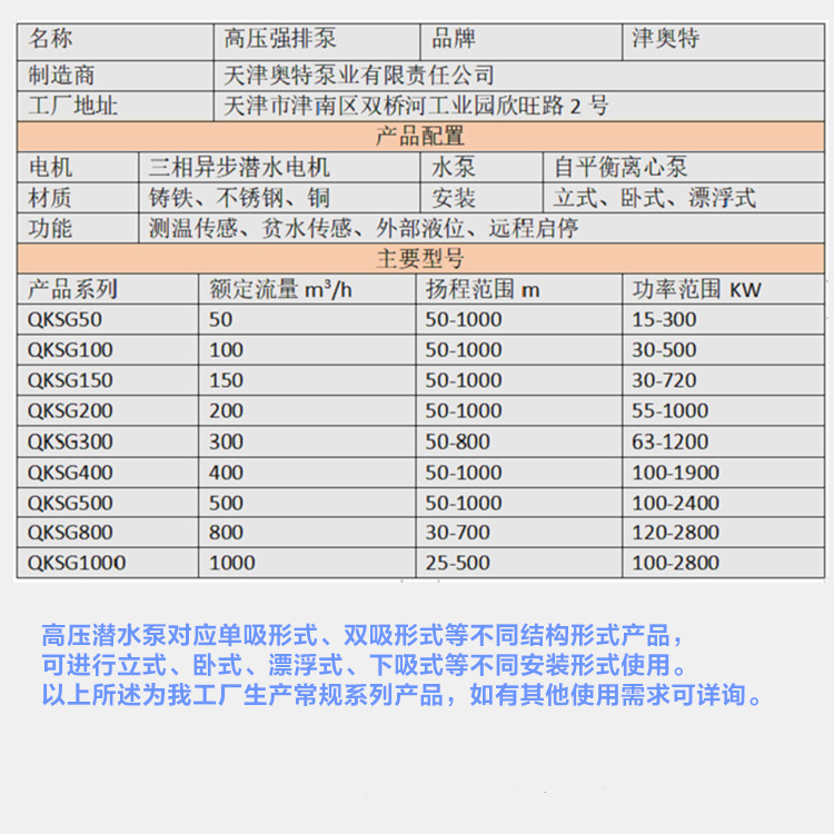 大流量潜水泵