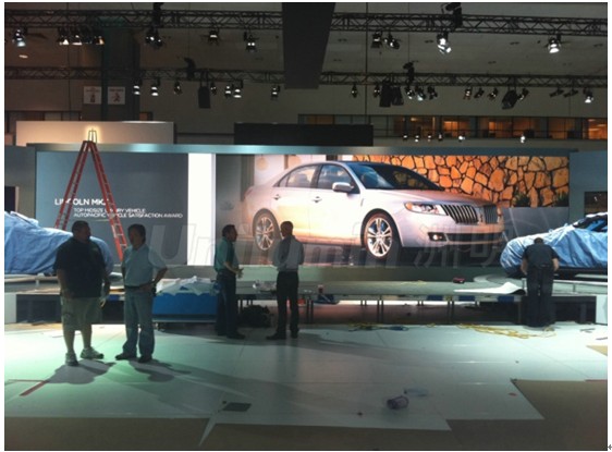 法拉利车展用显示屏，车展led显示屏，北京车展显示屏, 室内全彩屏