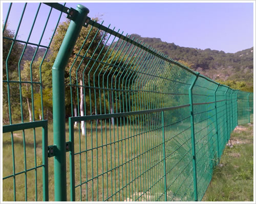 浸塑框架护栏网 钢丝网围栏 绿色小区护栏网