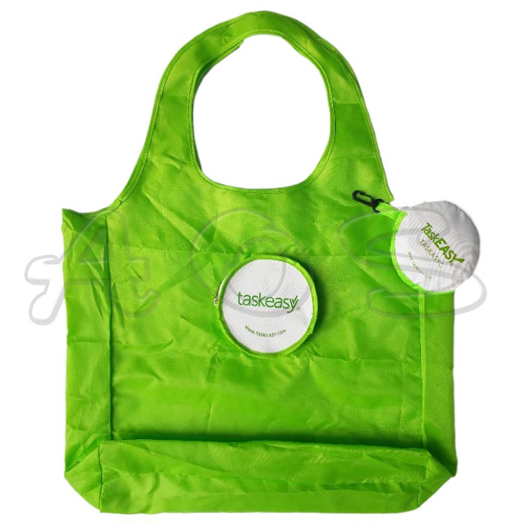 折叠卡通购物袋定做 可爱动物拉链环保购物袋 带铝扣便携折叠袋子