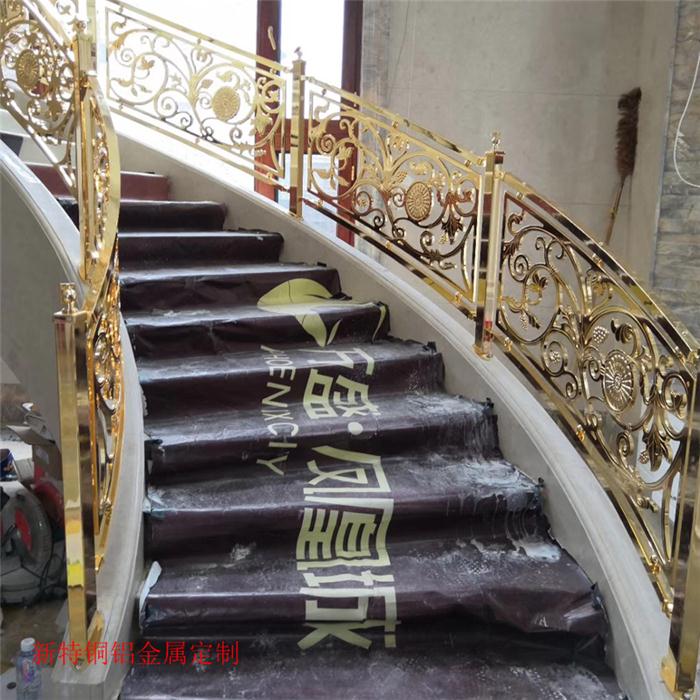深圳组装铜雕刻楼梯设计