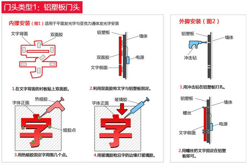 南充门头招牌 防腐木安装