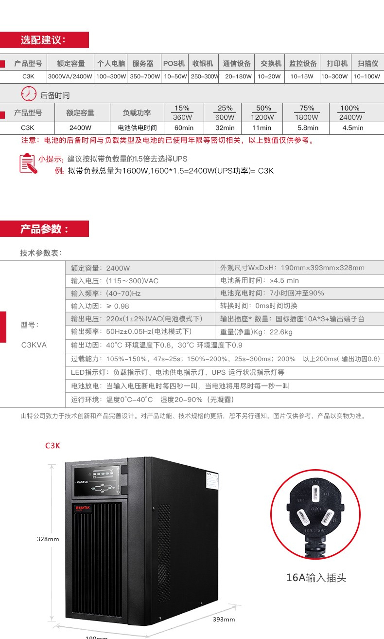 高频UPS电源6000VA