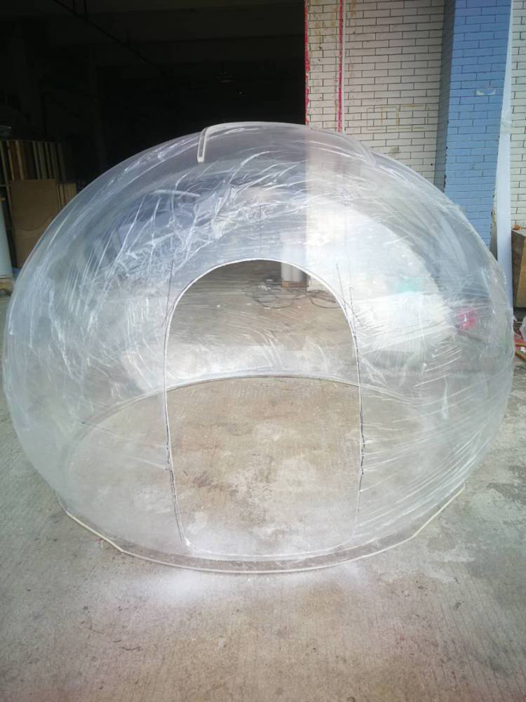 工厂定制直径3米亚克力开孔大球 **玻璃直径4米拼接大球 亚克力6米大半球体 娱乐场保护球罩