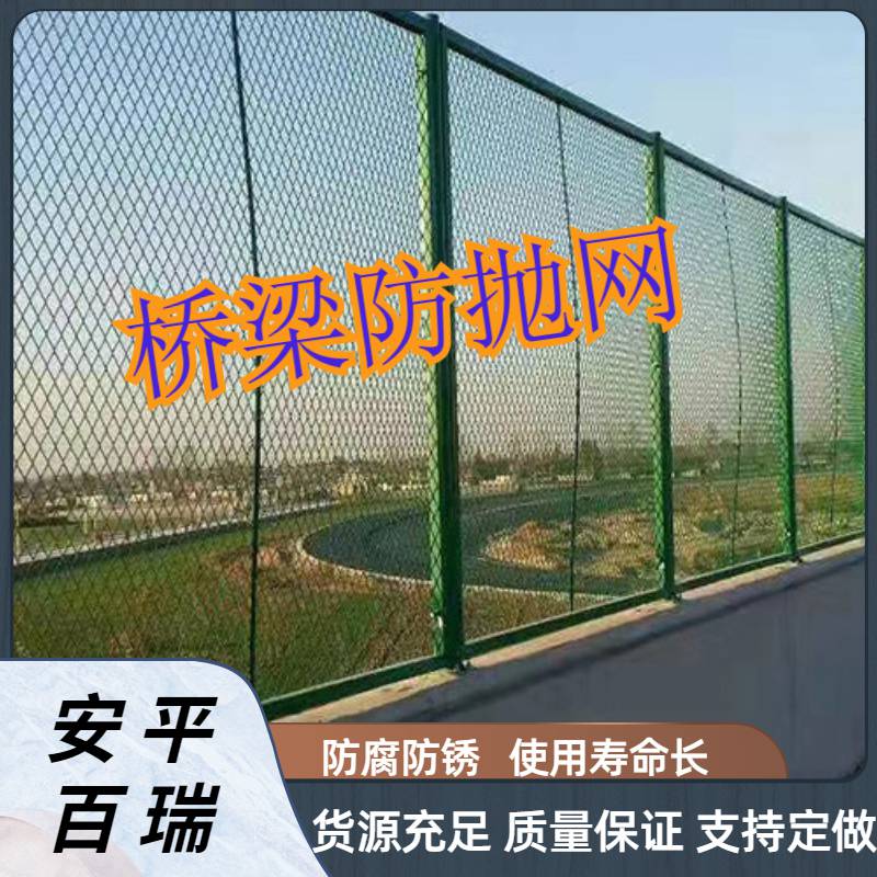 安平百瑞桥梁防抛网 高速公路防抛物隔离网 公路防抛钢板网片