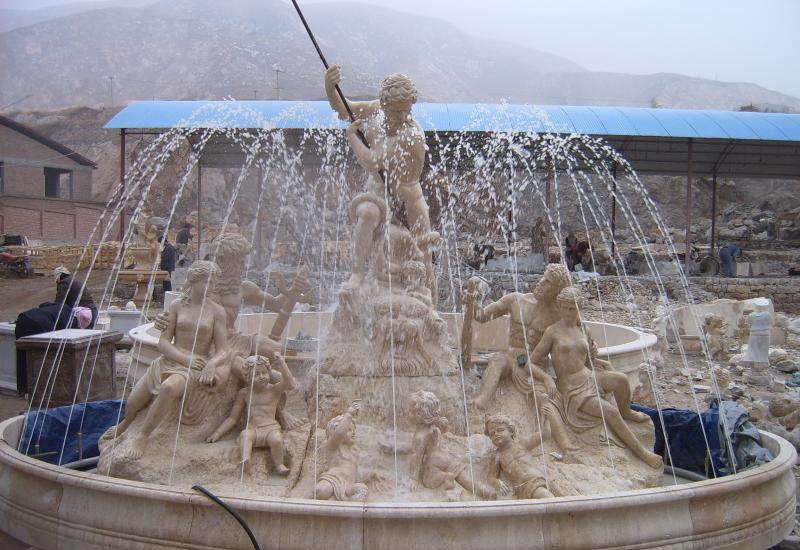 古铜雕塑喷泉