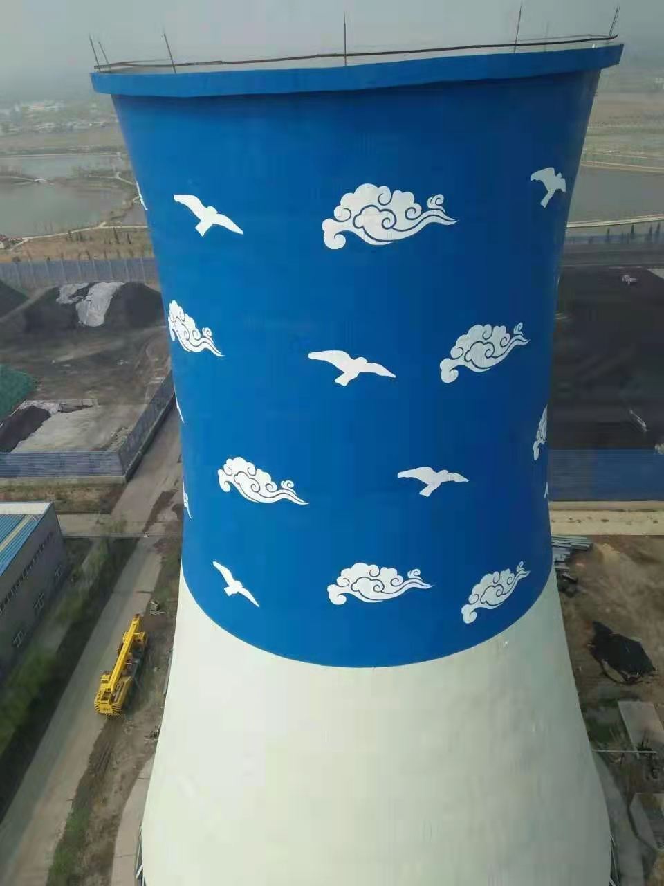 苏州70米冷却塔防腐美化