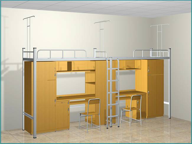 下柜上铺床公寓床两连体学校学生宿舍职工公寓床铺多功能床工厂