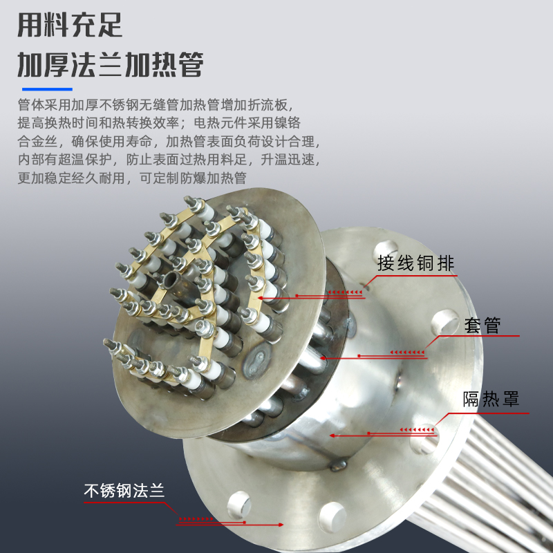 定制熔喷布管道空气加热器 无纺布高温加热管 加热器