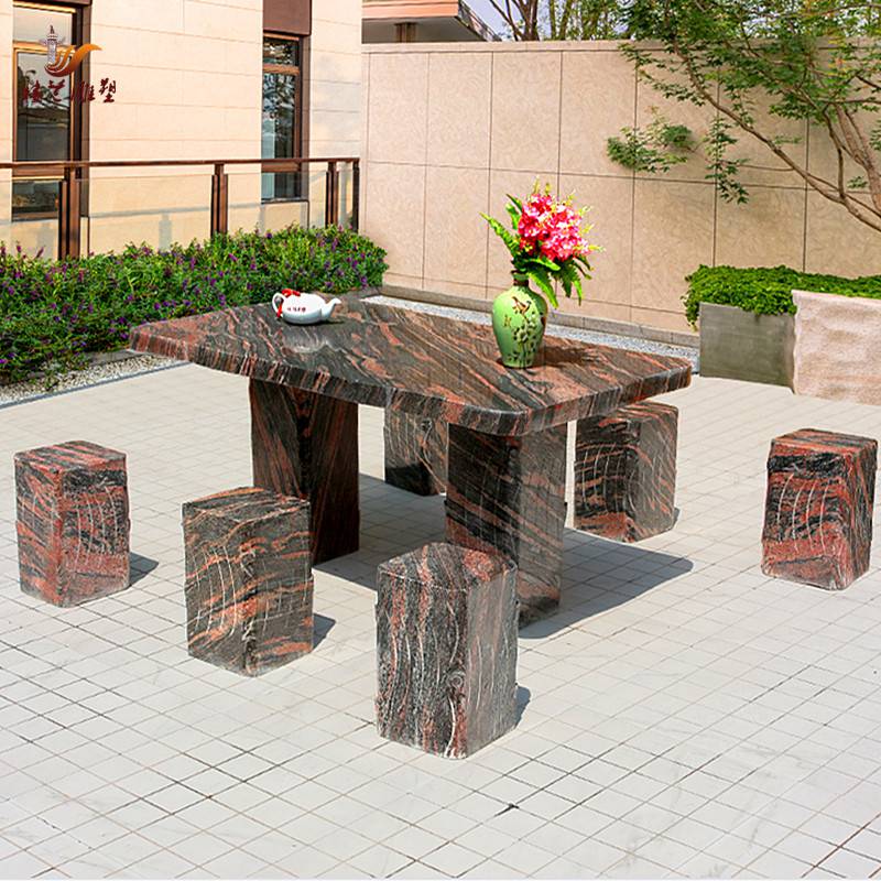 石材异形石桌子公园石长凳 可定做刻字石材加工