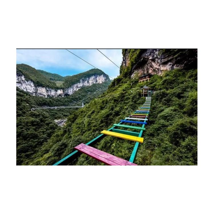 景区步步惊心项目报价 三鑫体育游乐设备 玻璃吊桥