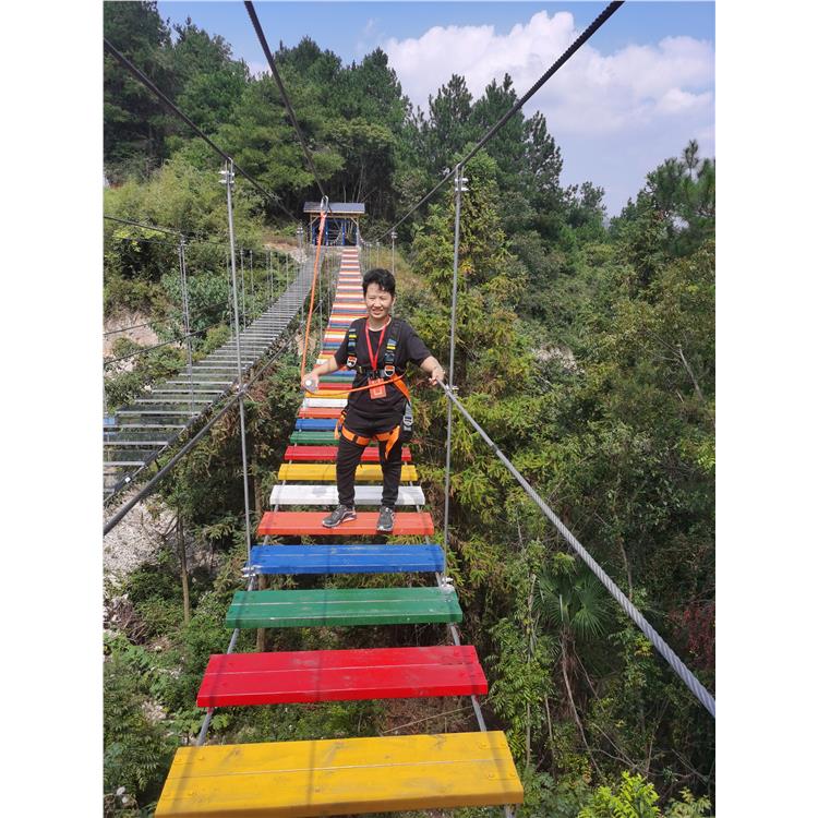 景区步步惊心建造报价 三鑫体育游乐设备 木板吊桥