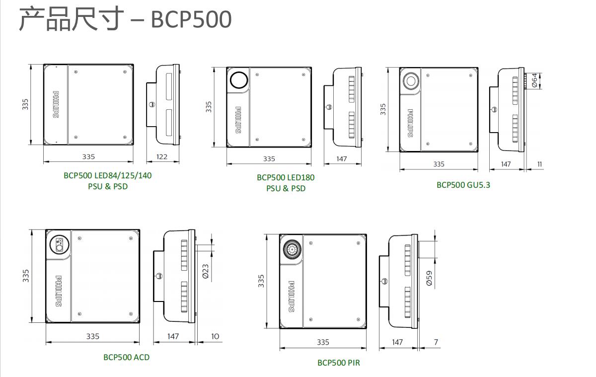 飞利浦BCP500 G4 LED125LED顶棚灯公司