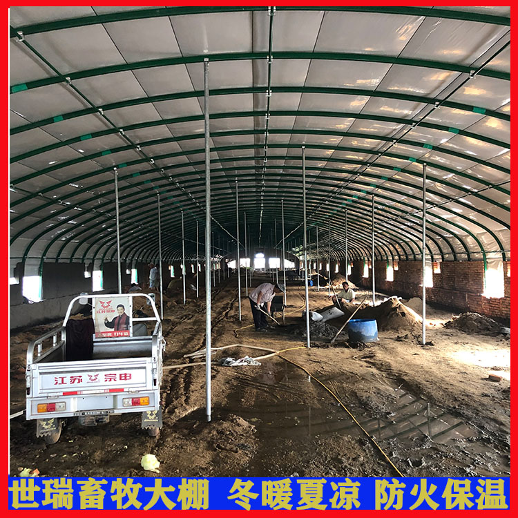 全封闭保温鸡舍大棚建设 养鸡大棚搭建 养鸡棚施工