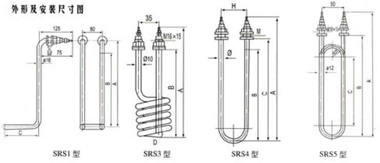 山东SRM型管状电加热器定制,电加热器