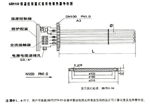 贵州SRY7直棒式管状电加热器,电加热器