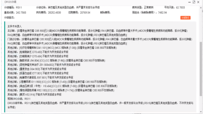 杭州智慧医院CC目录诊断列表系统,DRG